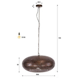 Hanglamp - Hanglamp 1 - lichts antiek koper Chase Ø68 cm - Dimehouse