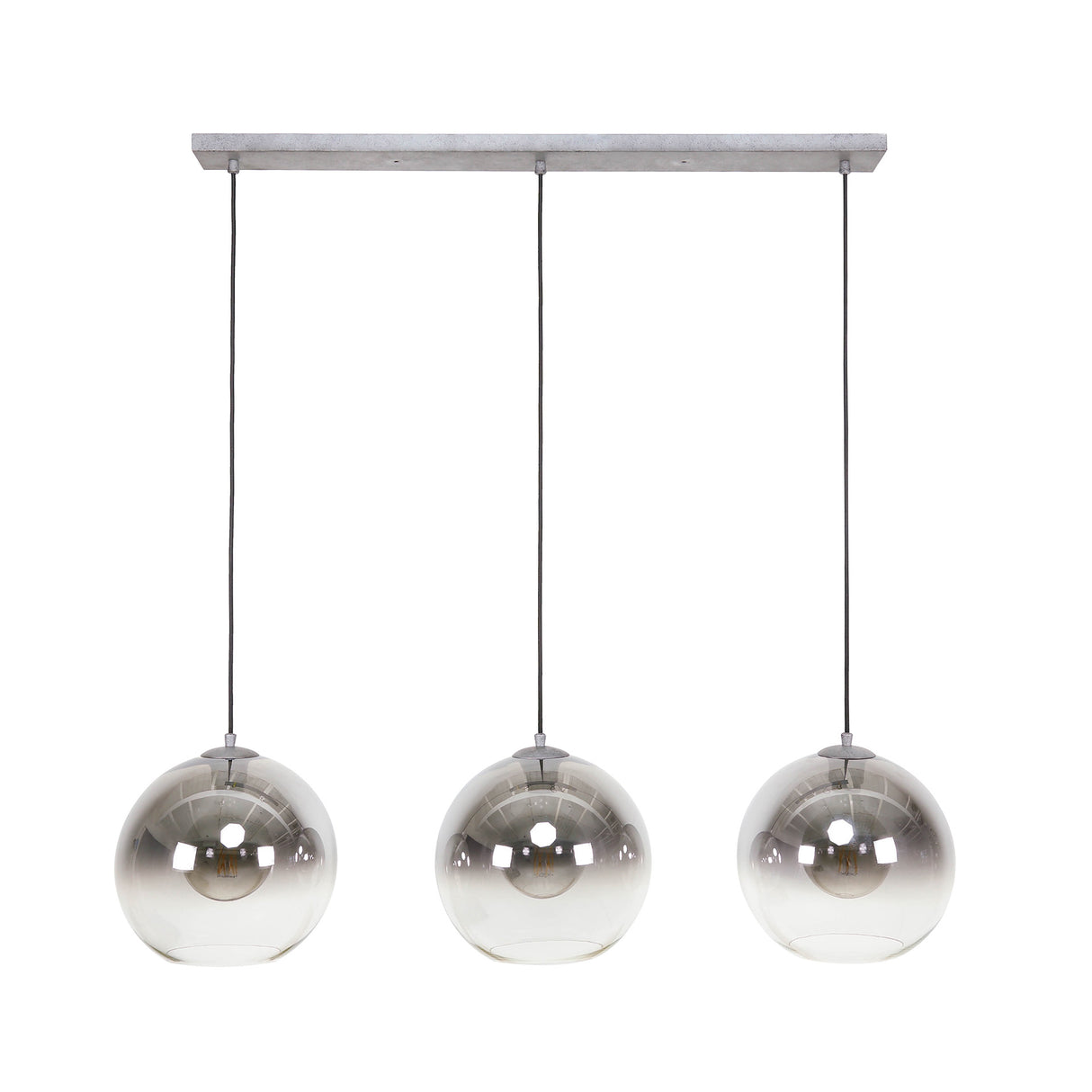 Lampe suspendue en verre Juliette 3-Light Smokey Glass