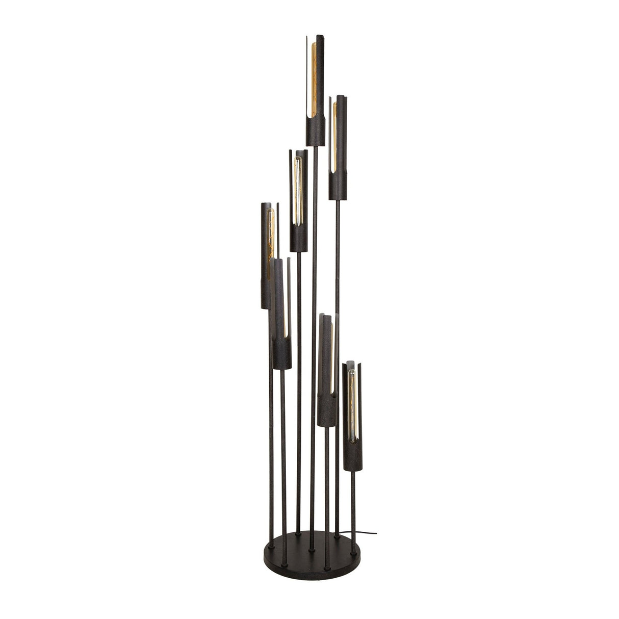 Lampadaire Judy 7 lumières en cascade noir 