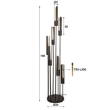 Lampadaire Judy 7 lumières en cascade noir 