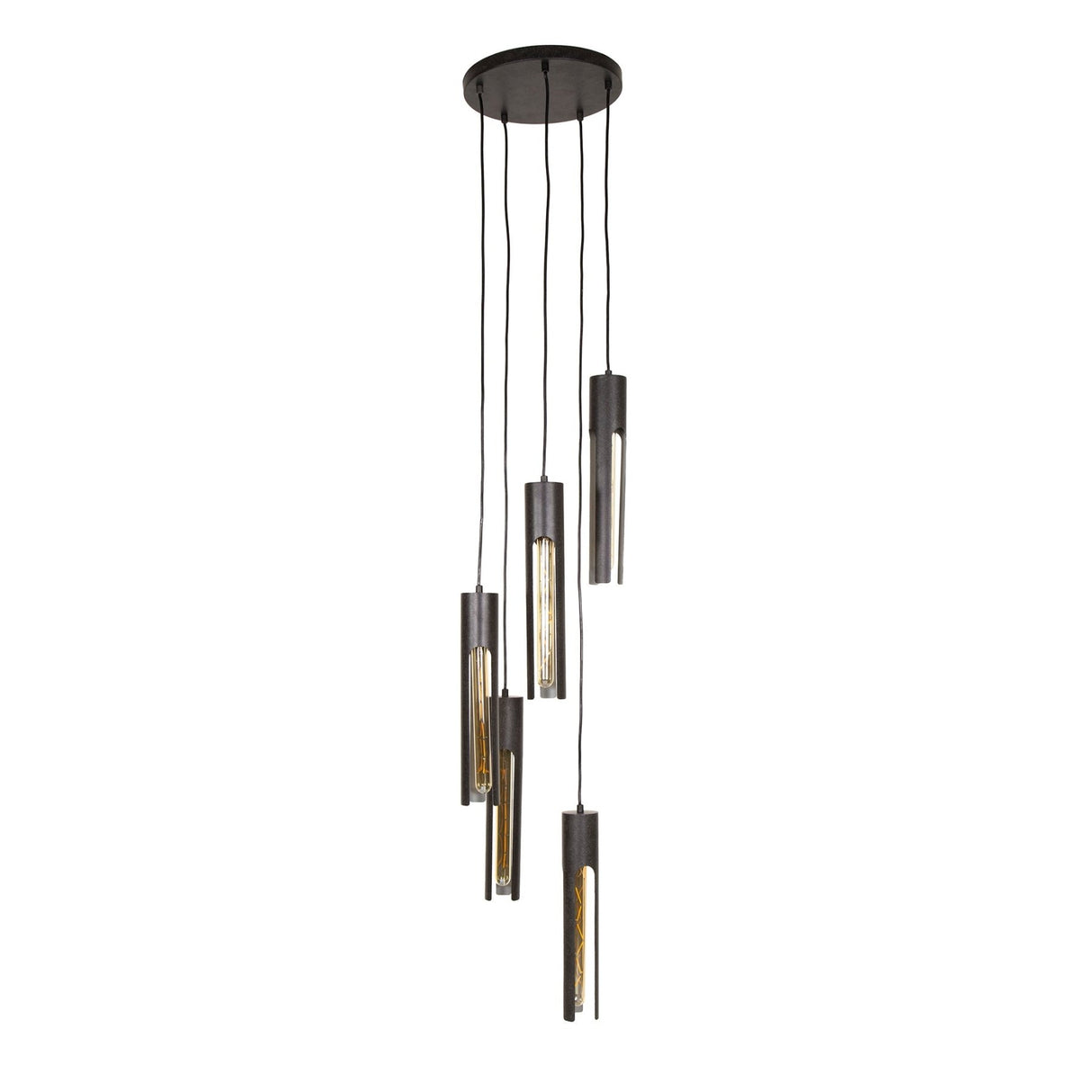 Suspension Judy 5 lumières en cascade noir 