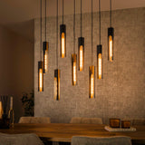 Suspension Judy 9 lumières noir 