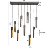 Suspension Judy 9 lumières noir 
