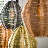 Hanglamp Wez 5-lichts gekleurd nikkel