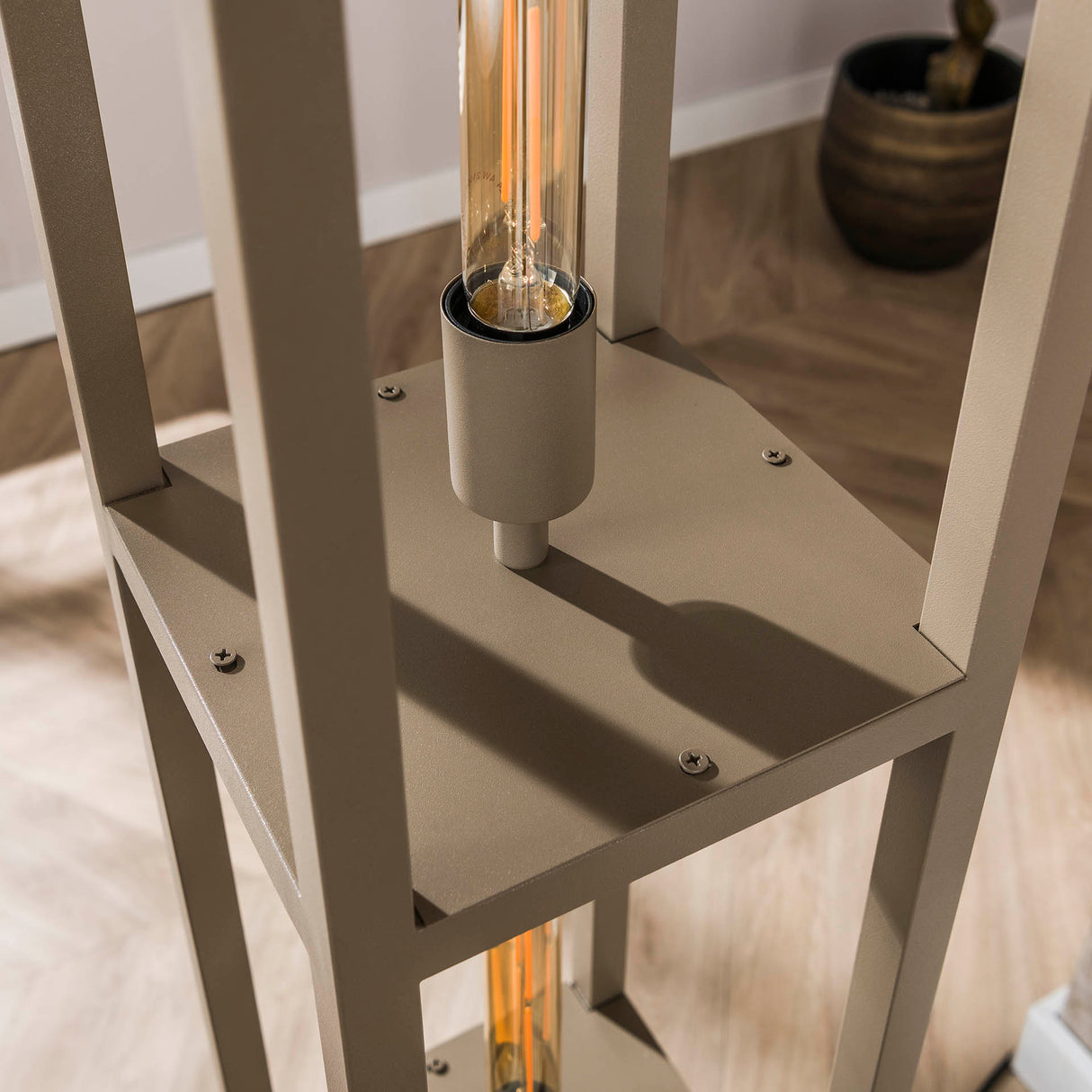 Design vloerlamp Ardon 4-lichts Beige 160 cm