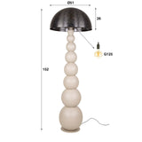 Lampadaire Avelie sphère organique Ø51 cm