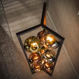 Vloerlamp - Industriële Vloerlamp Ada 9 - lichts Gekleurd Glas Hoek - Dimehouse