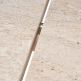 Sorell uitschuifbare eettafel travertin 160 cm Gemelamineerd houtcomposiet