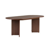 Sorell uitschuifbare eettafel walnoot 160 cm Melamine gecoat houtcomposiet