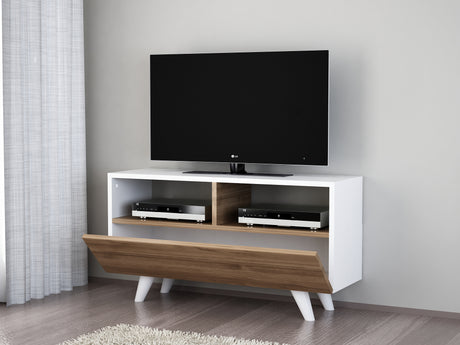 TV Meubel Novella Wit Walnoot Melamine 90x50,6x29,5 cm