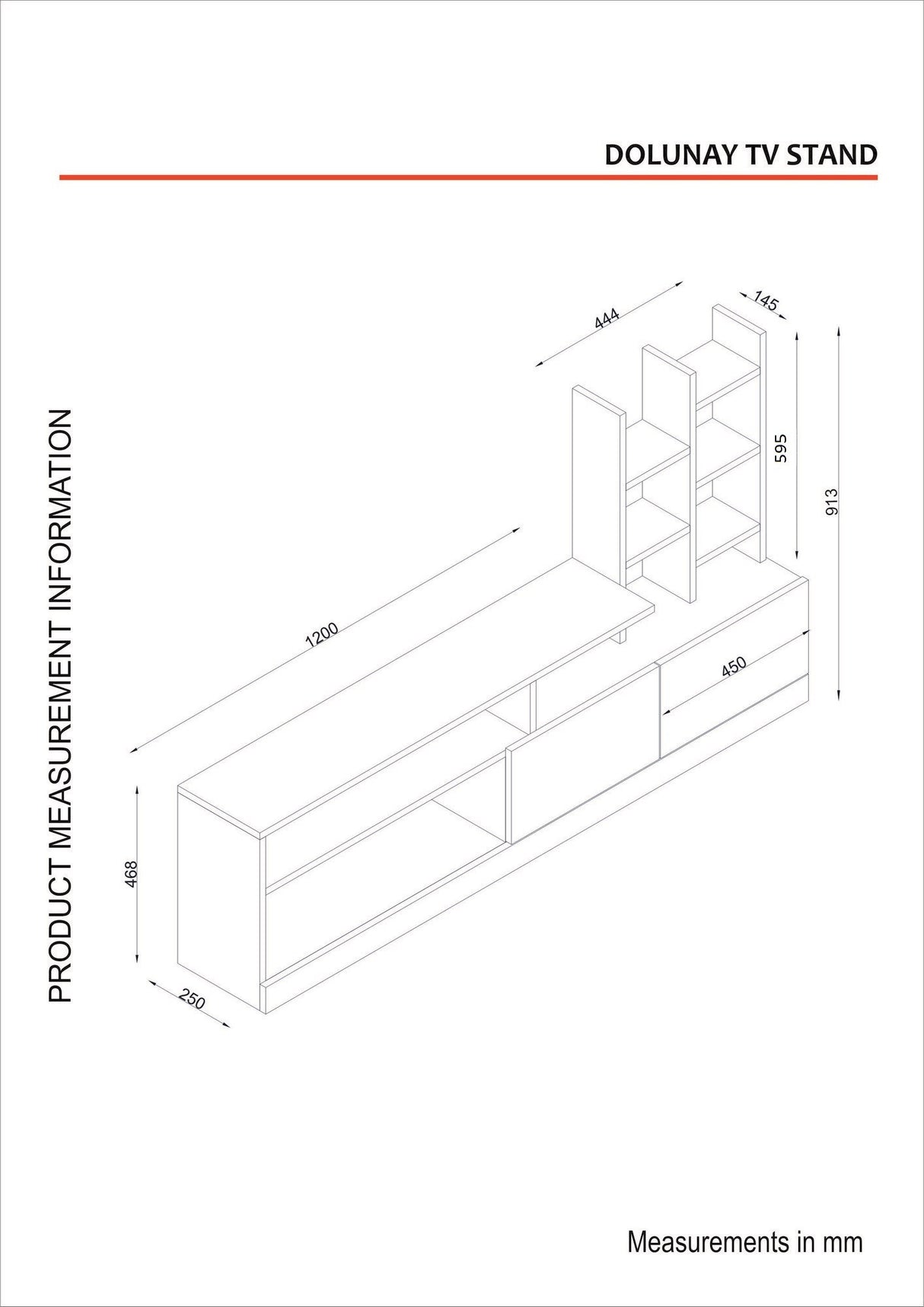 Ensemble de meubles TV Dolunay Mélamine blanche 164.4x91.3x25 cm