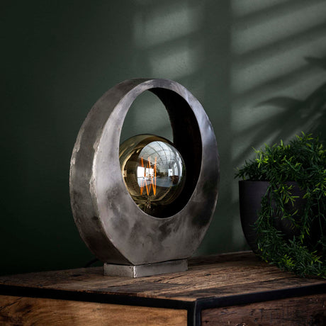 Lampe de table industrielle Mia Métal Ronde 
