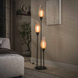 Vloerlamp Cocoon 3-lichts in sienna bruin