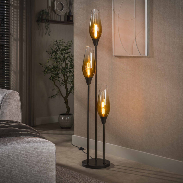 Lampadaire Cocoon en marron sienne