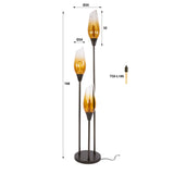 Lampadaire Cocoon en marron sienne