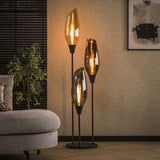 Lampadaire Coco 3 lumières en verre coloré 
