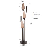 Lampadaire Cocoon 5 lumières marron dépoli