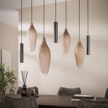 Lampe suspendue Cocoon style cocon marron dépoli