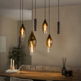 Lampe suspendue cocon suspension marron