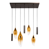 Lampe suspendue cocon suspension marron
