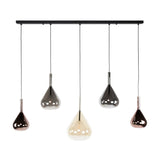 Lustre suspendu à 5 lumières Noxen noir 123 cm 