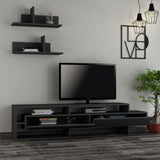 TV Meubel Set Gara Antraciet Melamine 180x42x32 cm