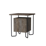 Table de chevet acres mélamine brun foncé 40x45x40 cm