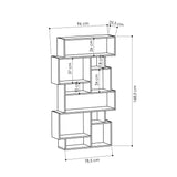 Boekenkast Karmato Wit Melamine 96x168,5x25,5 cm