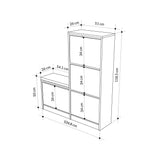 Schoenenkast Dude Eik Melamine 105x118,5x26 cm