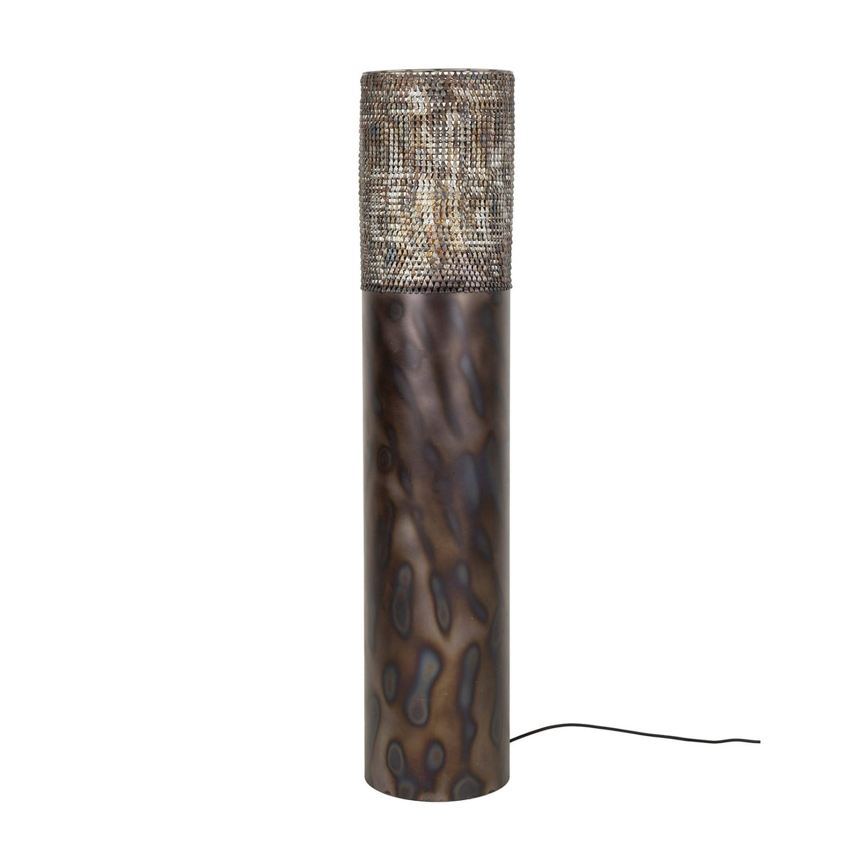 Lampe de sol cylindre Brick 120 cm noir marron 