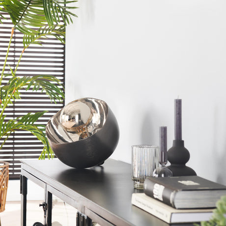 Oria Lampe de Table Ø28 Mirror Noir Nickel 