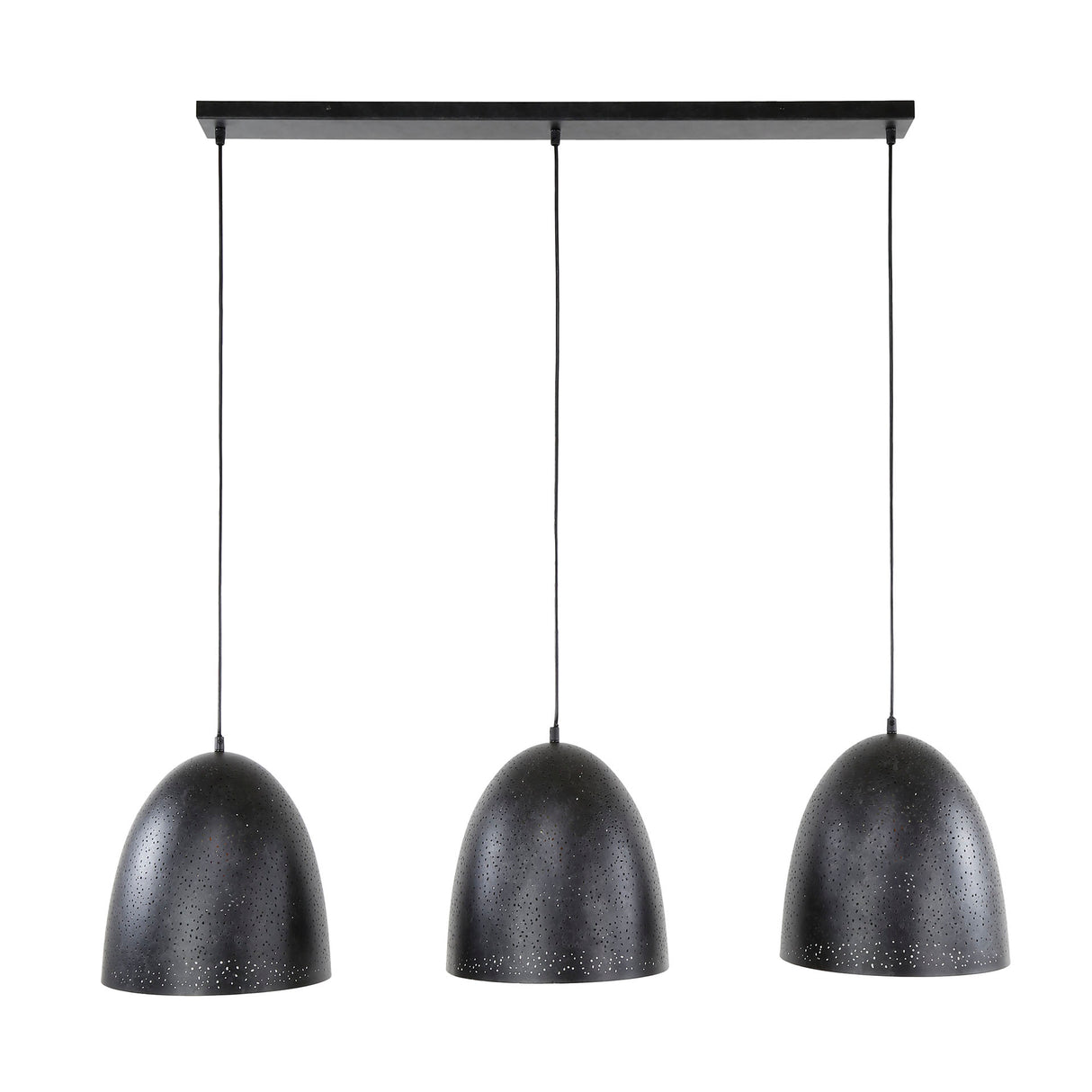 Hanglamp Kylian 3-lichts metaal zwart