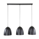 Lampe suspendue Kylian 3 lumières métal noir