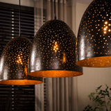 Hanglampen - Industriële Hanglamp Kylian 3 - lichts Metaal Bruin - Dimehouse