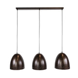 Hanglampen - Industriële Hanglamp Kylian 3 - lichts Metaal Bruin - Dimehouse