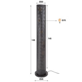 Lampadaire Knox 5 lumières maille noire 