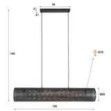 Hanglamp Knox 5-lichts mesh zwart