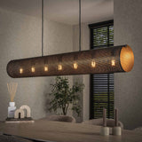 Hanglamp Knox 7-lichts XL mesh zwart