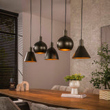 Suspension Sienna 5 lumières Industriel - Marron 120 cm 