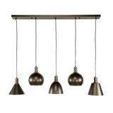 Suspension Sienna 5 lumières Industriel - Marron 120 cm 