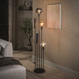 Vloerlampen - Vloerlamp 5 - lichts getrapt gekleurd glas zwart metaal Valeo - Dimehouse