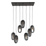 Lampe suspendue Debra 7 lumières métal noir