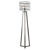 Industriële metalen vloerlamp Twist