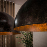 Hanglampen - Industriële hanglamp Dacia 2 - lichts Bruin Rond 2xØ60 cm - Dimehouse
