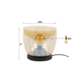 Lampadaire Dain UP L Verre couleur ambre 
