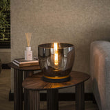 Lampadaire Dain UP L en verre chromé 