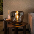 Lampadaires - Lampadaire Dain UP XL Verre couleur chrome - Dimehouse