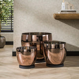 Vloerlamp Dain UP XXL Koperkleurig glas