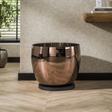 Vloerlamp Dain UP XXL Koperkleurig glas