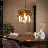 Hanglamp Dain 1-lichts XL amberkleurig glas